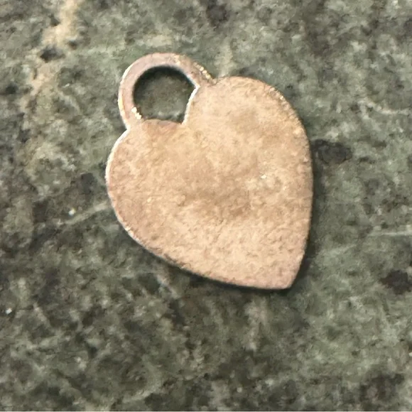Tiffany & Co. vintage Sterling Heart-Shaped Dog Tag Pendant Rare Y2K